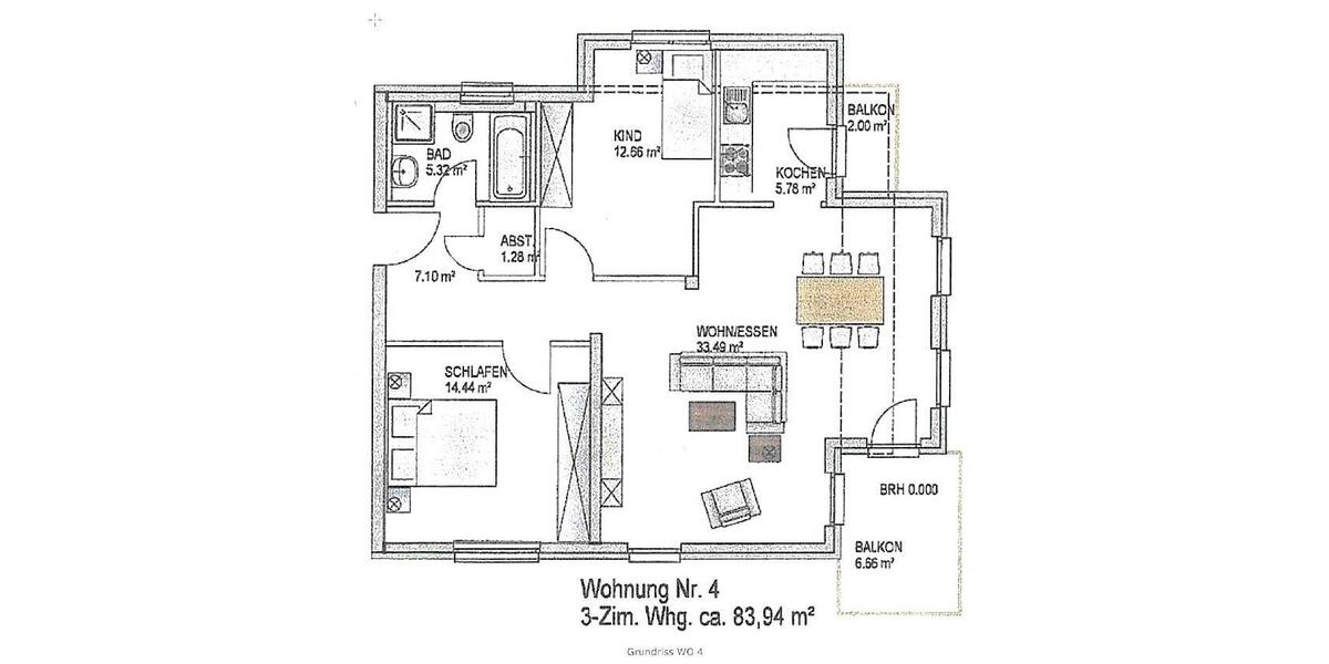 Etagenwohnung Reutlingen Reutlingen-Betzingen - 3 Zimmer, 84 m&sup2;, 395.000&euro; | Angebot:26029601