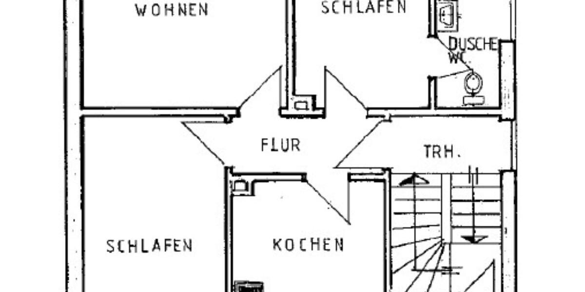 Etagenwohnung Idar-Oberstein Oberstein - 3 Zimmer, 62 m&sup2;, 510&euro; | Angebot:23542890