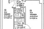 Etagenwohnung Leipzig Anger-Crottendorf - 2 Zimmer, 40 m&sup2;, 520&euro; | Angebot:26841908