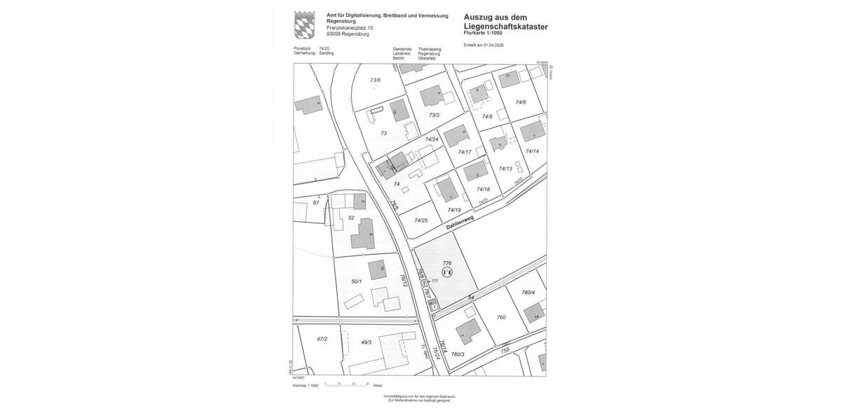 Grundstück Thalmassing Obersanding - 129.000&euro; | Angebot:25999426