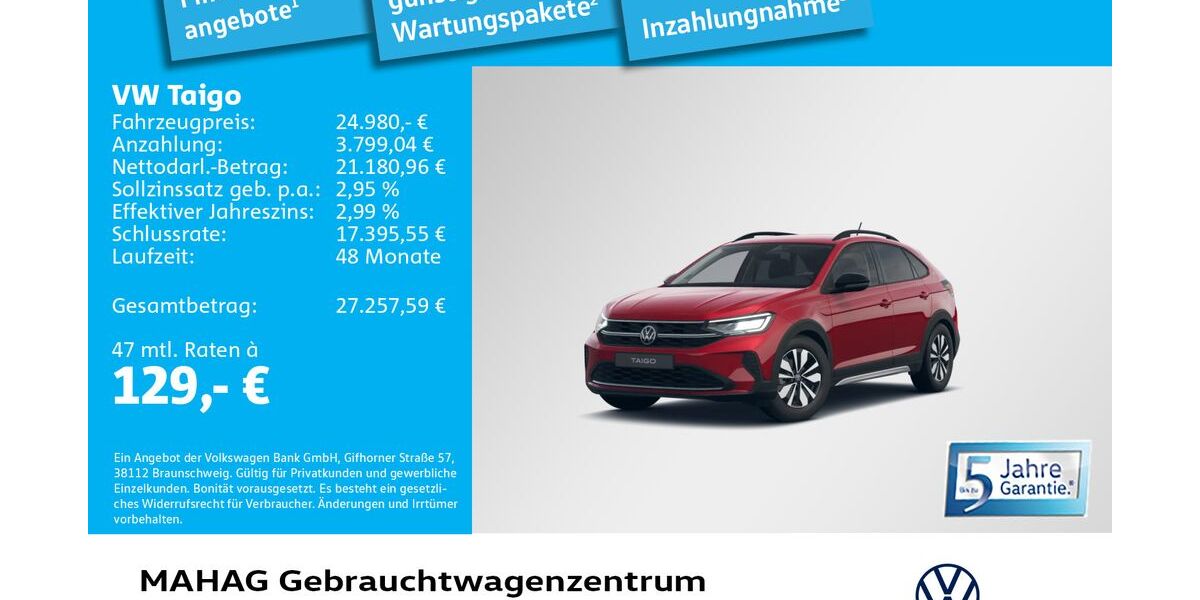 VW Taigo 2.023 km 24.980 &euro; München 80935