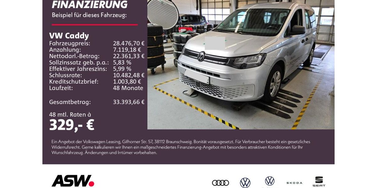 VW Caddy 33.800 km 23.930 &euro; Neckarsulm 74172
