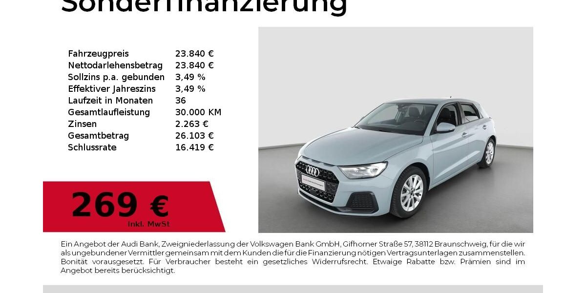 Audi A1 6.659 km 23.840 &euro; Dessau-Roßlau 06844