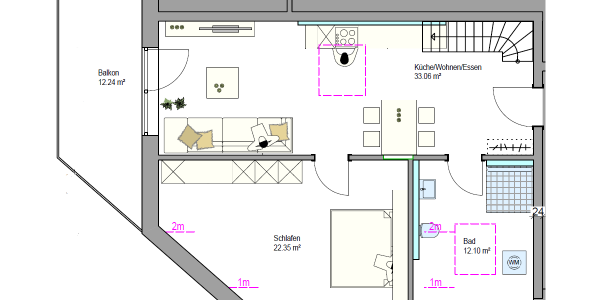 Etagenwohnung Friedrichshafen - 3 Zimmer, 84 m&sup2;, 588.200&euro; | Angebot:27126259