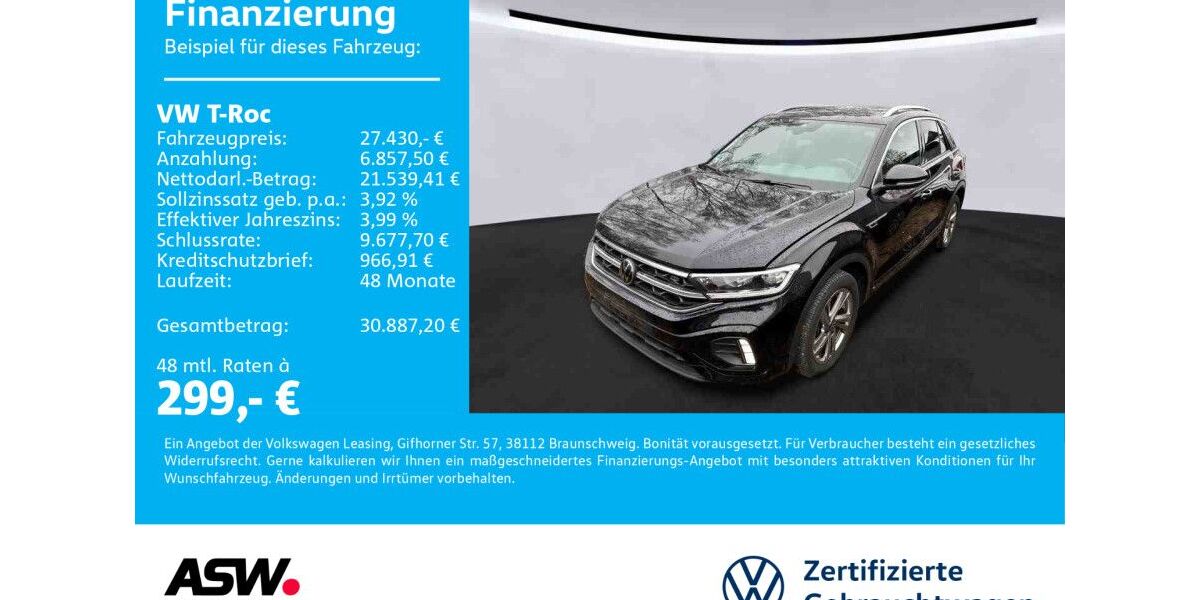 VW T-Roc 43.990 km 27.430 &euro; Neckarsulm 74172