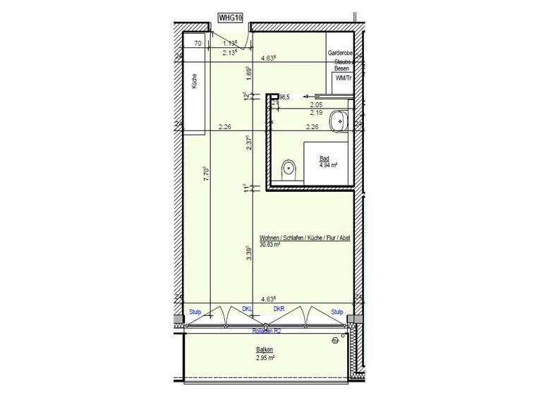 Etagenwohnung Wischhafen - 1 Zimmer, 38 m&sup2;, 413&euro; | Angebot:23647383