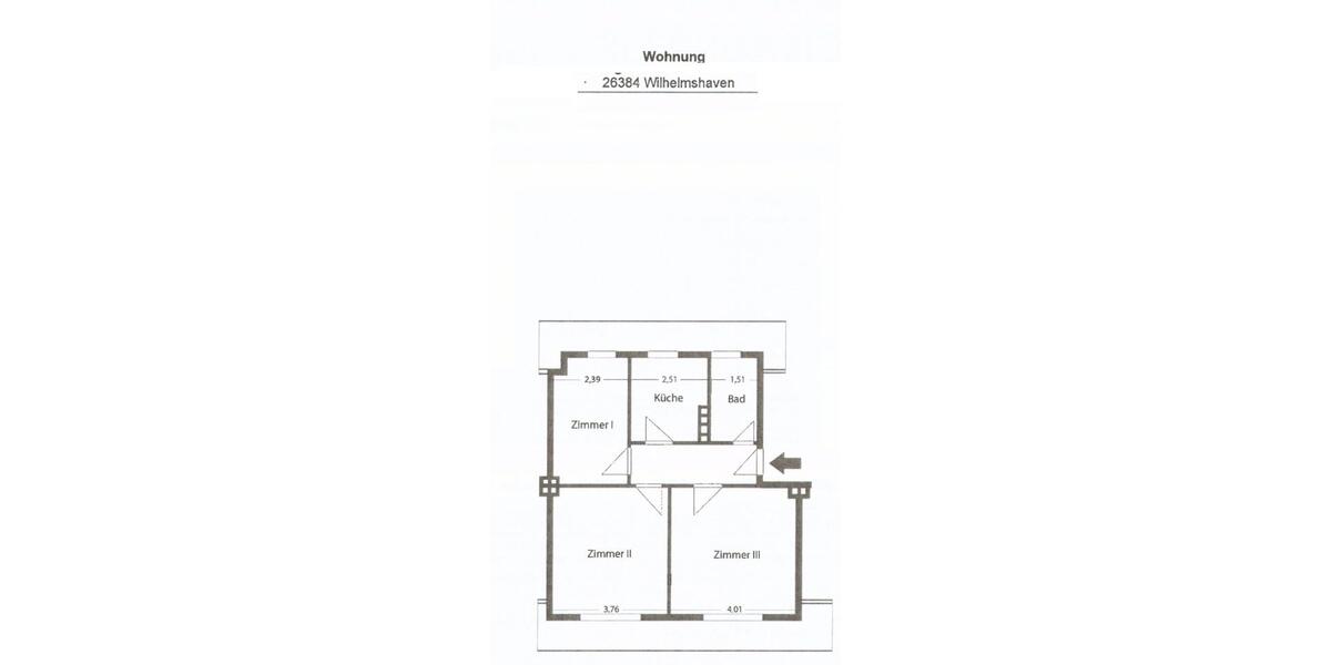 Dachgeschoßwohnung Wilhelmshaven Aldenburg - 3 Zimmer, 57 m&sup2;, 69.000&euro; | Angebot:25989255
