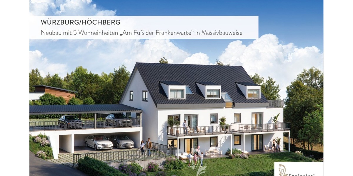 3 Zimmer - Neubau mit 5 Wohneinheiten „Am Fuß der Frankenwarte“ in Massivbauweise- Hier WE 2 - Etagenwohnung Höchberg | Angebot:25648424