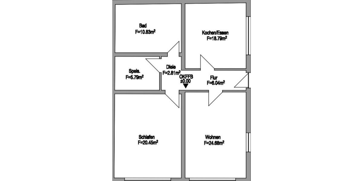 2 Zimmer Wohnung im EG 89 qm mit Keller 2 zimmer