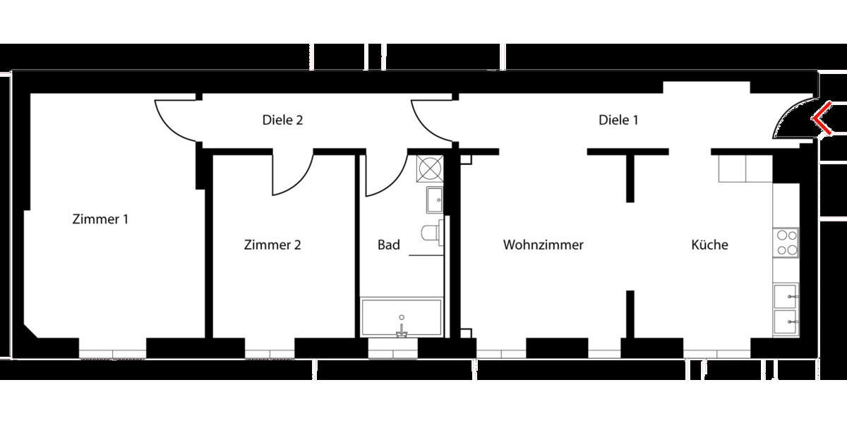 Etagenwohnung Berlin Kreuzberg - 3 Zimmer, 100 m&sup2;, 2.300&euro; | Angebot:26857036