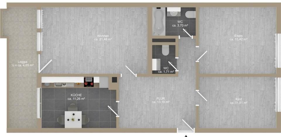 Etagenwohnung Planegg - 549.000&euro; | Angebot:9005380
