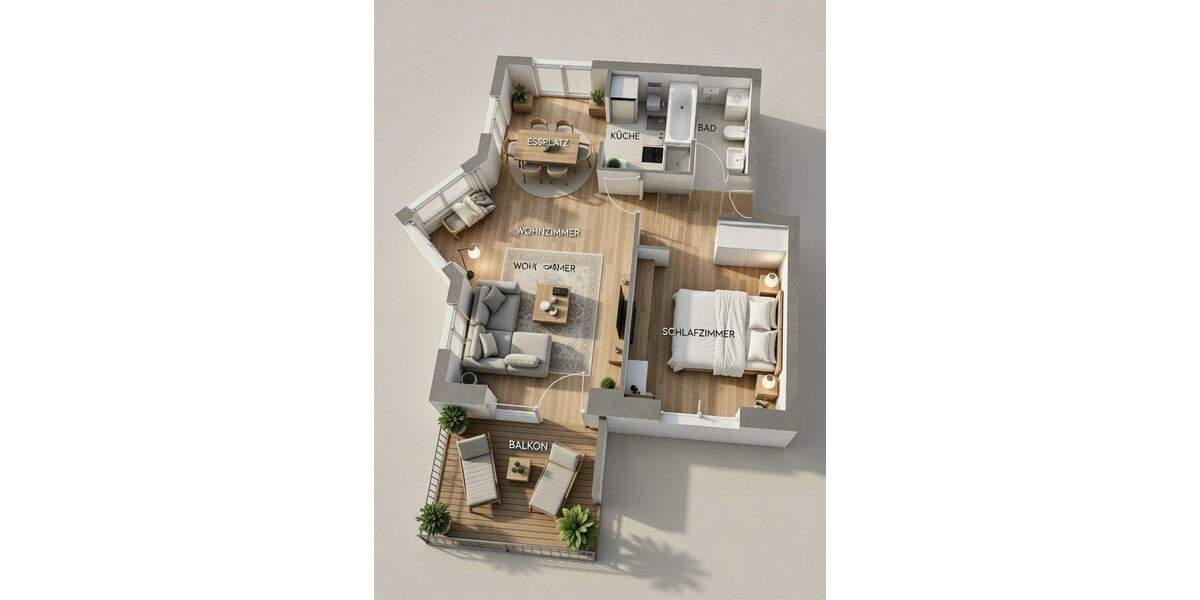 Etagenwohnung Meiningen - 2 Zimmer, 63 m&sup2;, 125.000&euro; | Angebot:25815456