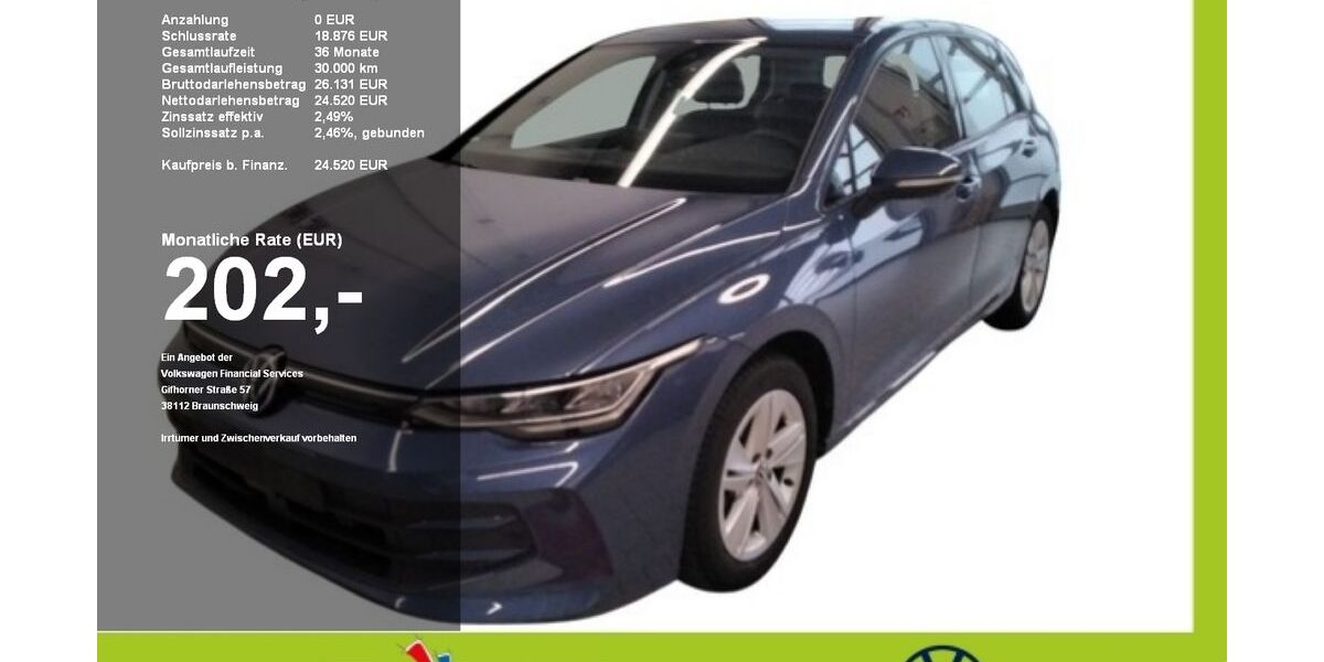 VW Golf 11.600 km 24.520 &euro; Mainburg 84048