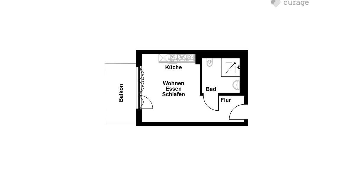 Etagenwohnung Albstadt - 1 Zimmer, 35 m&sup2;, 575&euro; | Angebot:26647802