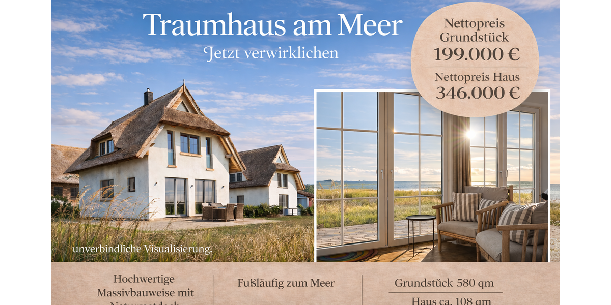 Einfamilienhaus Dranske - 3 Zimmer, 108 m&sup2;, 545.000&euro; | Angebot:25512777