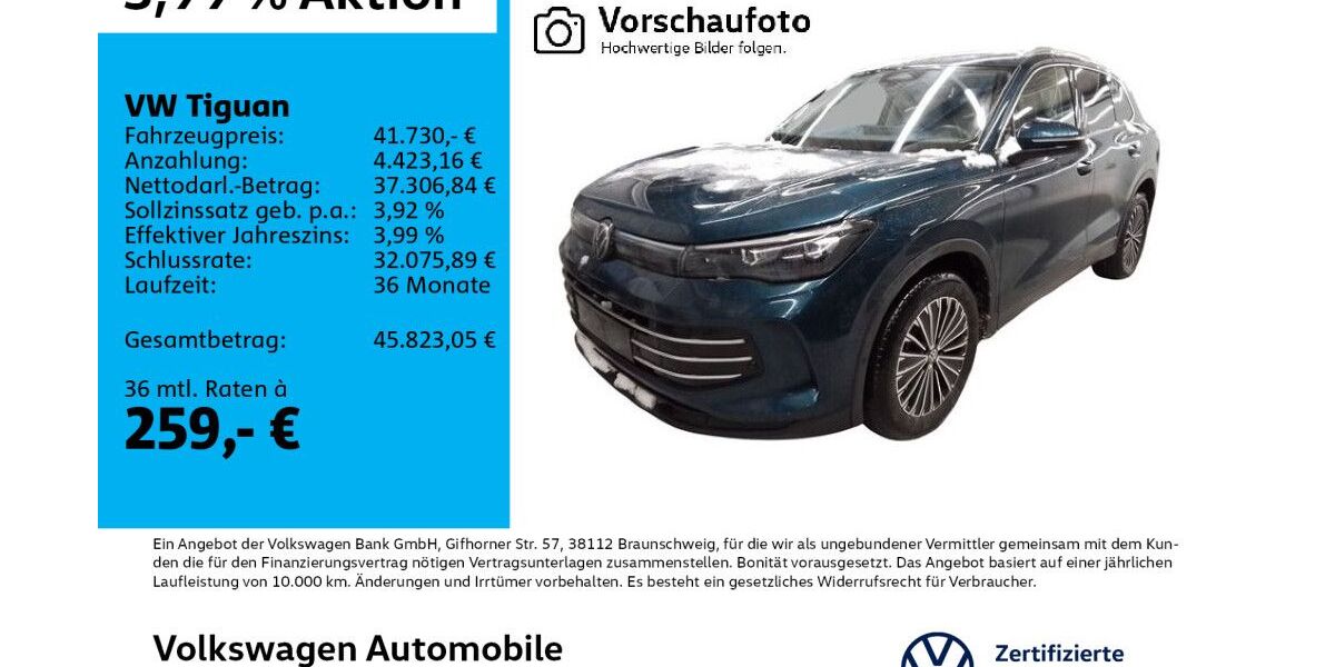 VW Tiguan 17.581 km 41.730 &euro; Leipzig 04178