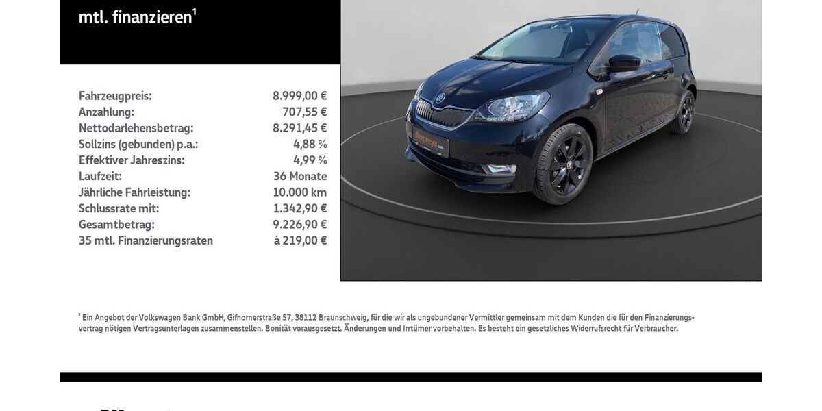 Skoda Citigo 95.790 km 8.999 &euro; Leinefelde-Worbis/DE 37327