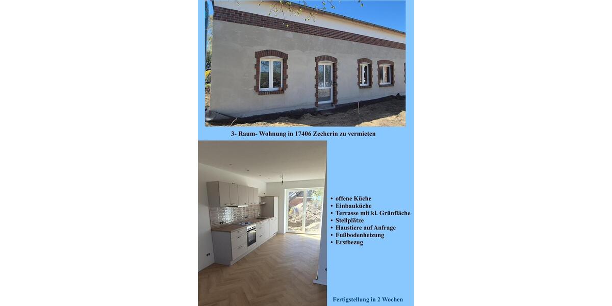 Erdgeschoßwohnung Usedom - 3 Zimmer, 70 m&sup2;, 700&euro; | Angebot:26406633