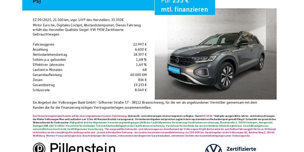 VW T-Roc 21.500 km 22.708 &euro; Neustadt/Aisch 91413