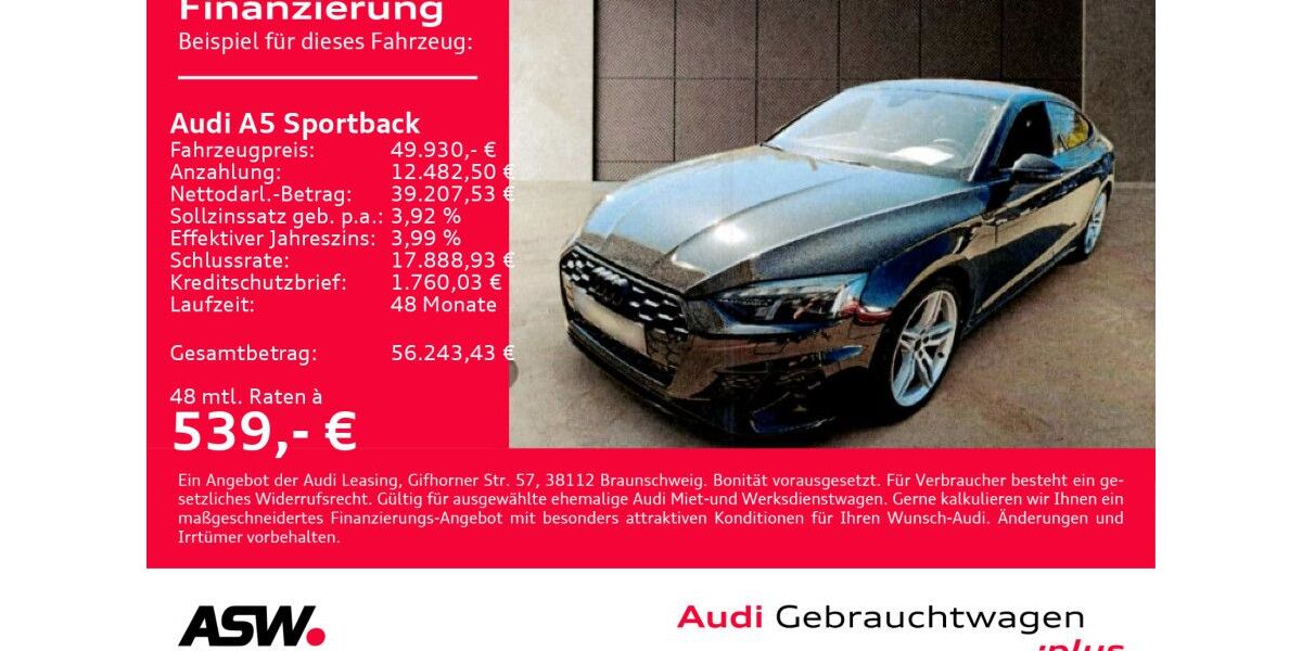 Audi A5 15.400 km 49.930 &euro; Heilbronn 74074