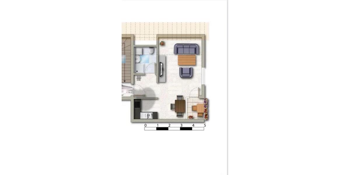 Moderne 1-Zimmer Wohnung teilmöbliert Balkon Einbauküche 88690 1 zimmer