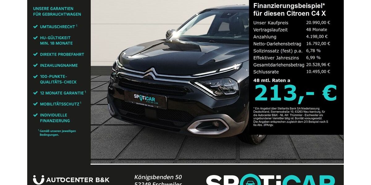 Citroen C4 X 38.200 km 20.990 &euro; Eschweiler 52249