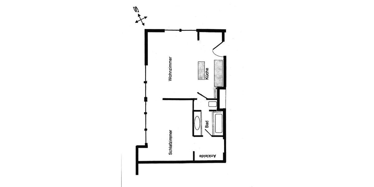 Etagenwohnung Bad Salzuflen - 2 Zimmer, 52 m&sup2;, 620&euro; | Angebot:26277953