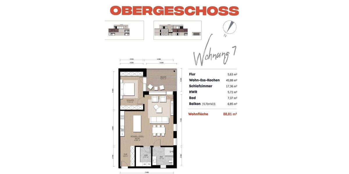 Etagenwohnung Heinsberg Unterbruch - 2 Zimmer, 88 m&sup2;, 359.000&euro; | Angebot:26376739
