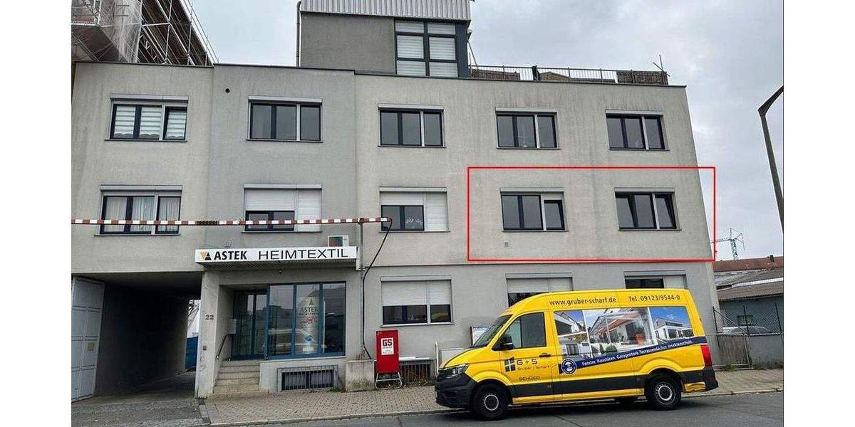 Helle Bürofläche (88 m²) in Fürth - 2 große Büros, Teeküche, Top-Anbindung, provisionsfrei zimmer