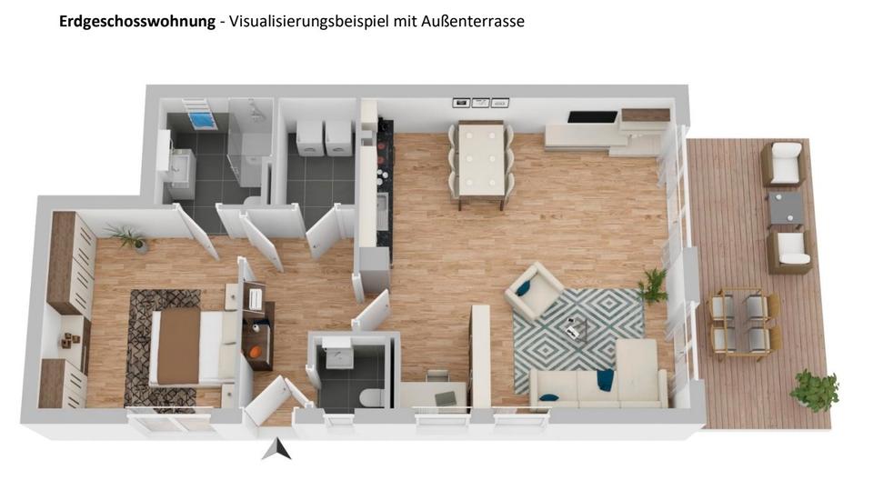 Etagenwohnung Münster Gievenbeck - 2 Zimmer, 80 m&sup2;, 475.000&euro; | Angebot:26645814