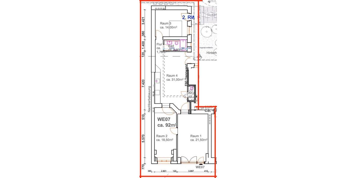 Erdgeschoßwohnung Berlin Charlottenburg-Wilmersdorf - 3 Zimmer, 92 m&sup2;, 690.000&euro; | Angebot:26681871