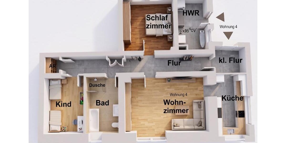 Terrassenwohnung Dranske - 3 Zimmer, 96 m&sup2;, 864&euro; | Angebot:26222658