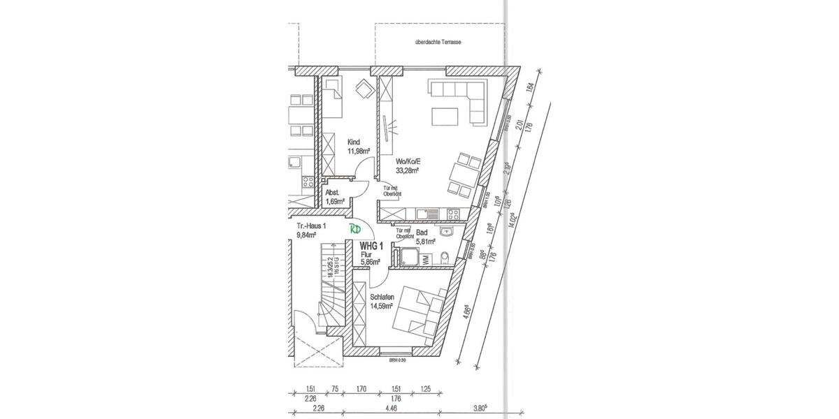 Erdgeschoßwohnung Vechta - 3 Zimmer, 95 m&sup2;, 369.000&euro; | Angebot:26552110