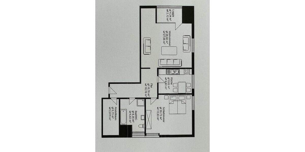 Zimmer Lüneburg Oedeme - 2 Zimmer, 74 m&sup2;, 800&euro; | Angebot:26434017