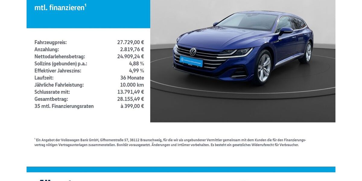 VW Arteon 118.289 km 27.729 &euro; Mühlhausen/Thüringen 99974
