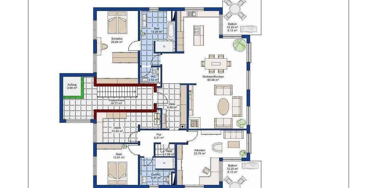 Terrassenwohnung Bad Kreuznach - 3 Zimmer, 95 m&sup2;, 376.890&euro; | Angebot:26879589