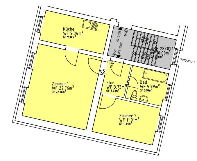 Etagenwohnung Mittenwalde - 2 Zimmer, 53 m&sup2;, 655&euro; | Angebot:26398843