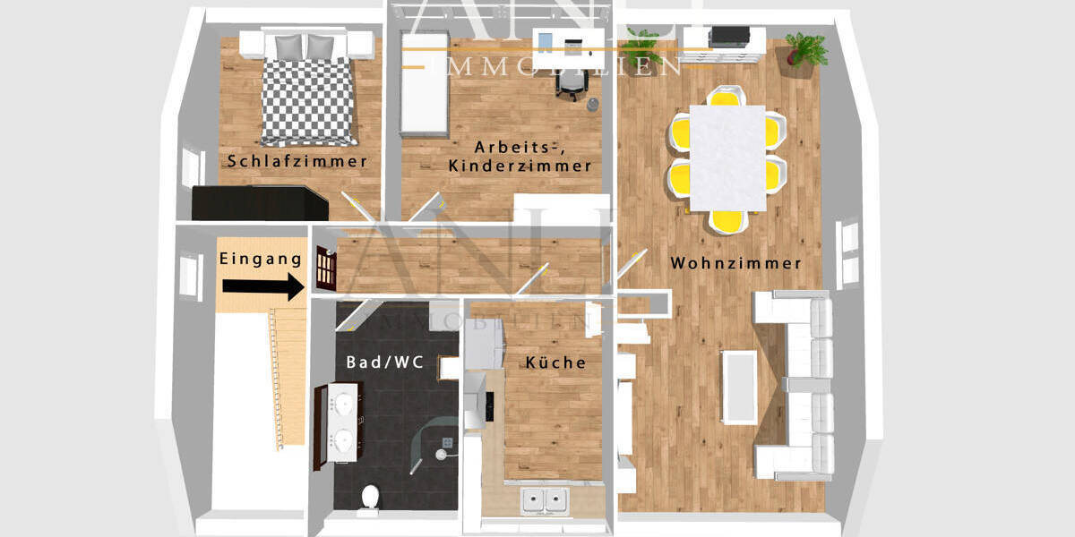 Etagenwohnung Vöhringen - 3 Zimmer, 66 m&sup2;, 160.000&euro; | Angebot:26345488