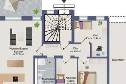 Wohnung zum Mieten in Markranstädt 1.180 € 98.73 m² 4 zimmer