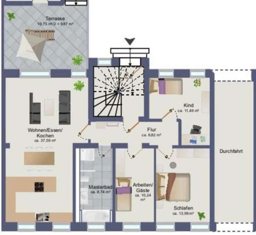 Wohnung zum Mieten in Markranstädt 1.180 € 98.73 m² 4 zimmer