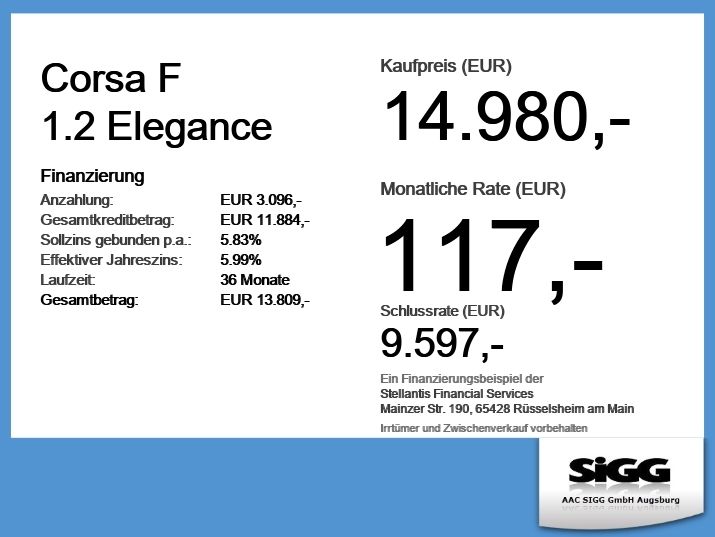 Opel Corsa 13.400 km 14.980 &euro; Augsburg 86154