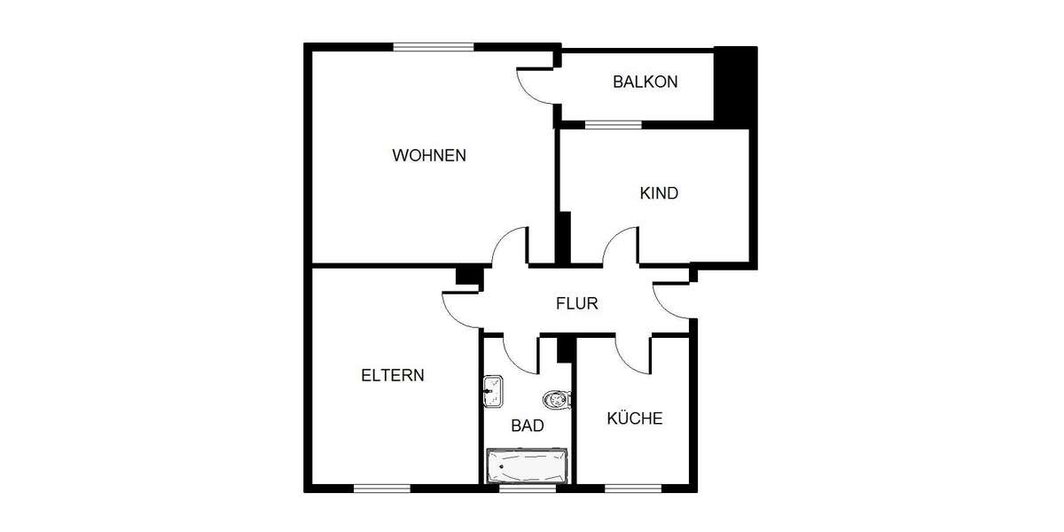 Etagenwohnung Gelsenkirchen Hassel - 3 Zimmer, 67 m&sup2;, 509&euro; | Angebot:26845054