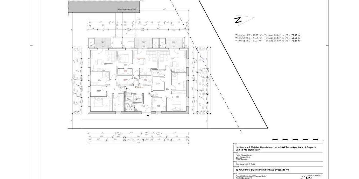 Etagenwohnung Brake - 3 Zimmer, 75 m&sup2;, 260.000&euro; | Angebot:25729041