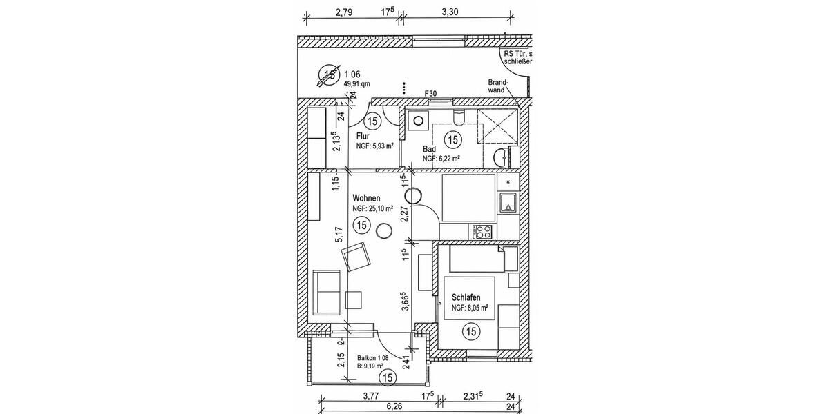 Etagenwohnung Muhr am See - 1.5 Zimmer, 50 m&sup2;, 198.000&euro; | Angebot:27113855
