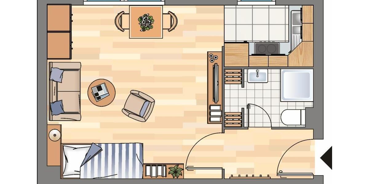 1-Zimmer-Wohnung in Flensburg Weiche 1 zimmer