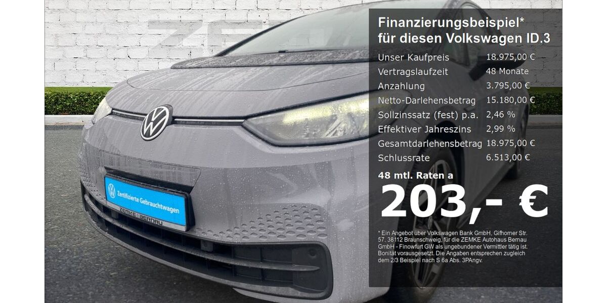 VW ID.3 24.788 km 18.575 &euro; Schorfheide OT Finowfurt 16244