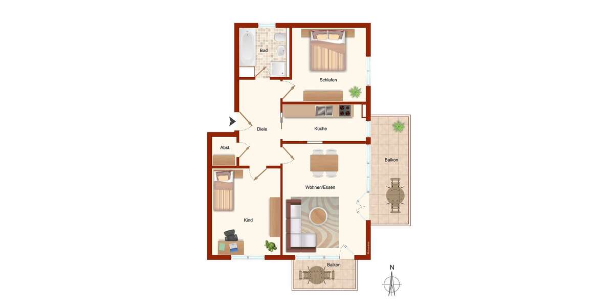 Wohnung zum Mieten in Haar Gronsdorf 1.530 € 85 m² 3 zimmer