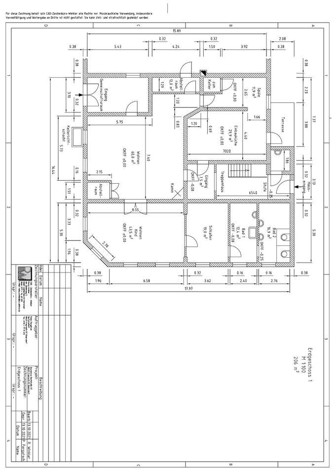 Schöne 3 Zimmer-, Terrassenwohnung