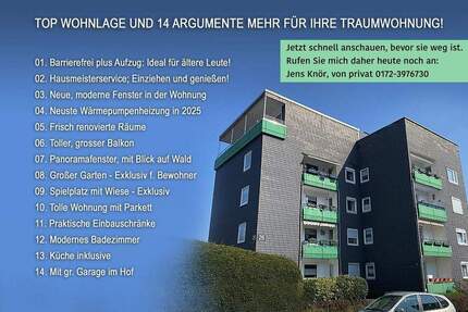 Ruhige Lage, barrierefrei, Hausmeisterservice, GartenSpielplatz, FensterHeizung NEU2025 3 zimmer