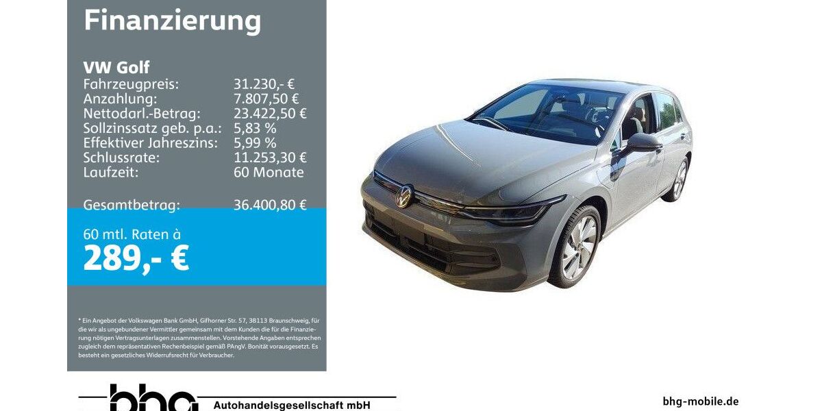 VW Golf 3.320 km 31.230 &euro; Mössingen 72116
